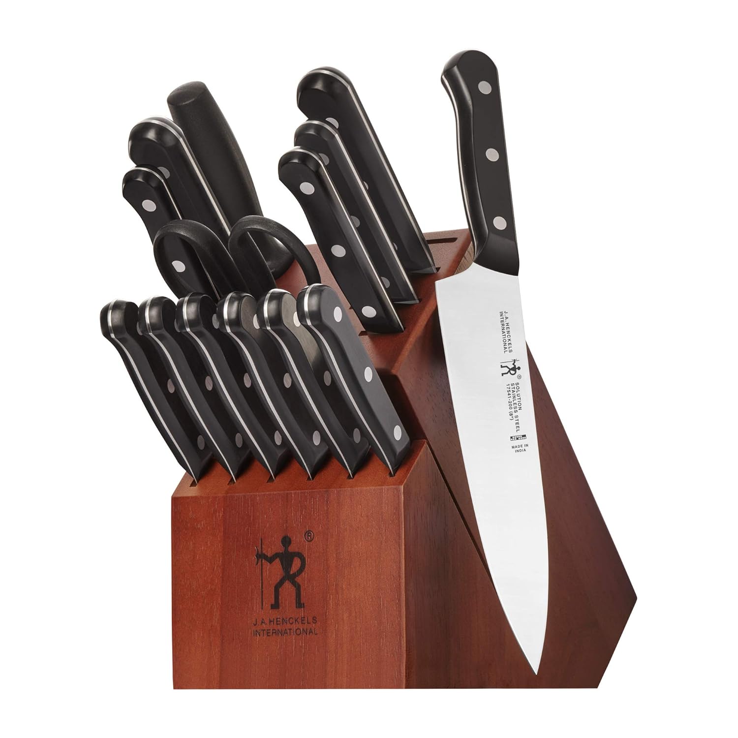 Best Henckels solution knife sets 15-piece professional knife block